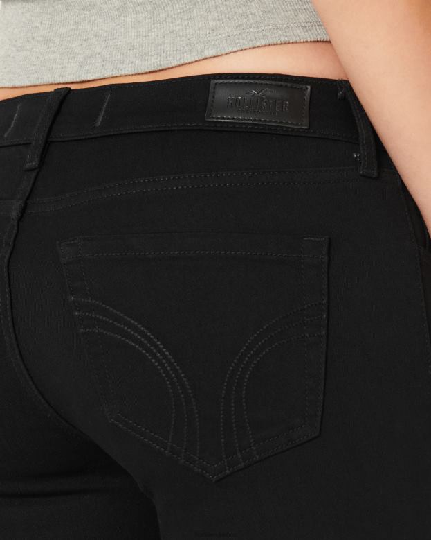 Bottoms Hollister Women Curvy Low-Rise Black Super Skinny Jeans 48820692 Black