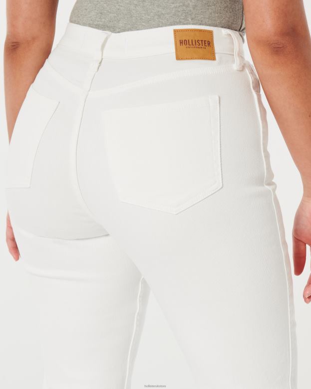 Bottoms Hollister Women Curvy Ultra High-Rise White Mom Jeans 48820578 Cream