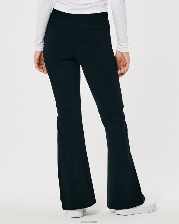 Bottoms Hollister Women Flared Leggings 48820526 Black Solid