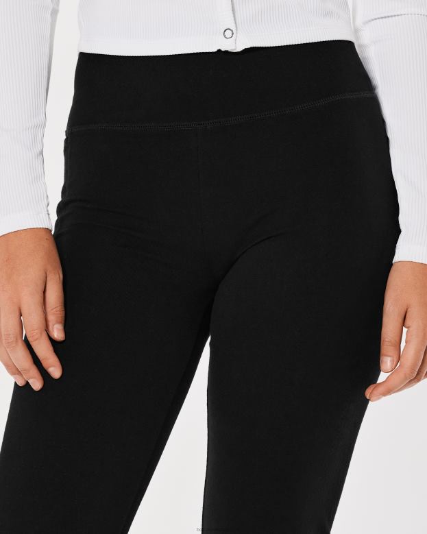 Bottoms Hollister Women Flared Leggings 48820526 Black Solid