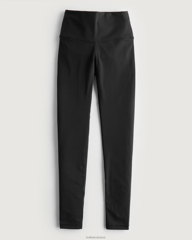 Bottoms Hollister Women Gilly Hicks Active Energize High-Rise 7/8 Leggings 48820528 Black