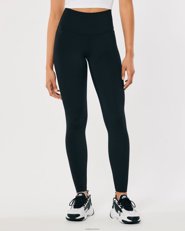 Bottoms Hollister Women Gilly Hicks Active Energize High-Rise 7/8 Leggings 48820528 Black