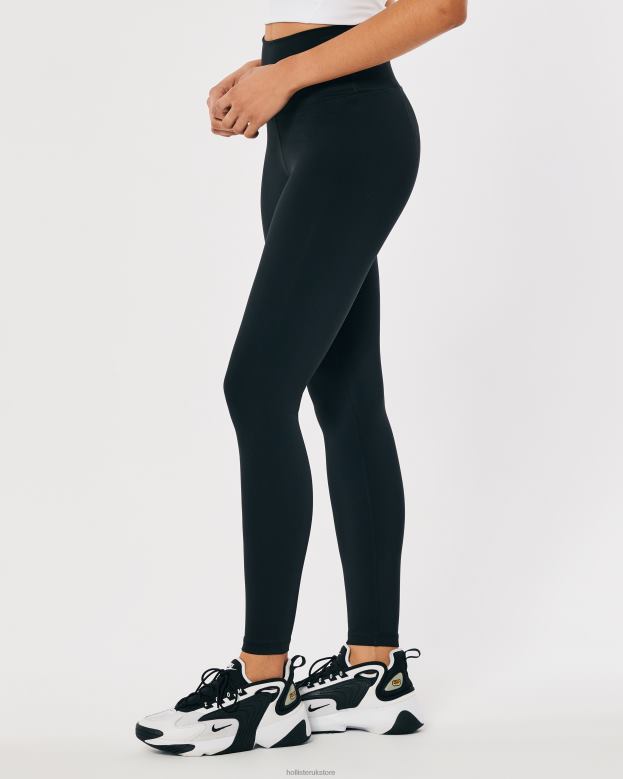 Bottoms Hollister Women Gilly Hicks Active Energize High-Rise 7/8 Leggings 48820528 Black