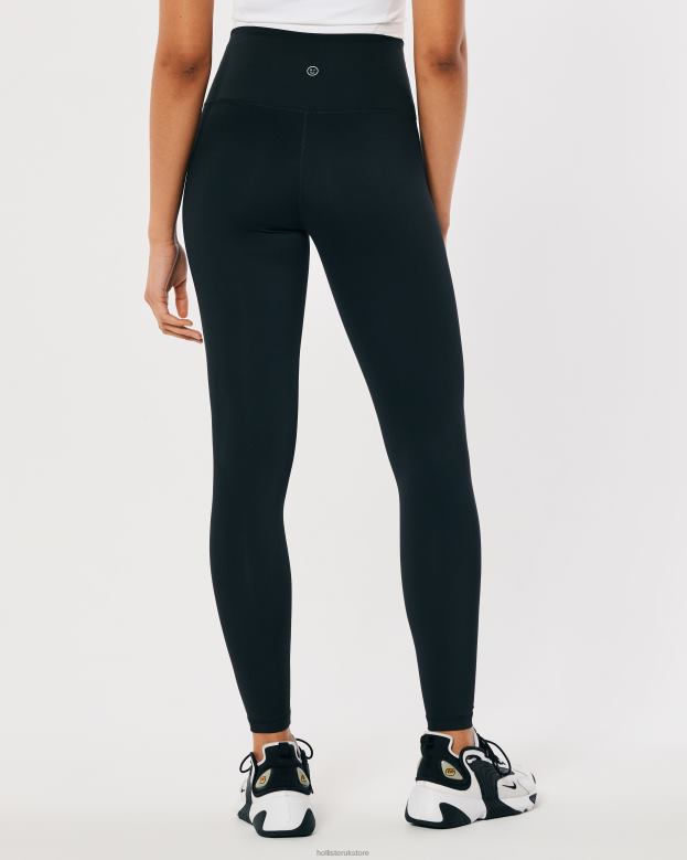 Bottoms Hollister Women Gilly Hicks Active Energize High-Rise 7/8 Leggings 48820528 Black