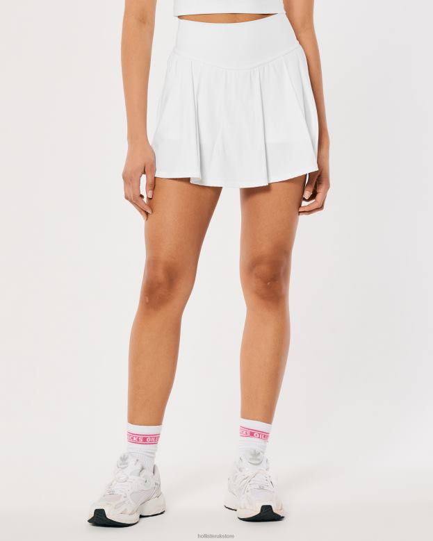 Bottoms Hollister Women Gilly Hicks Active Energize Ultra High-Rise Flutter Skortie 48820631 White