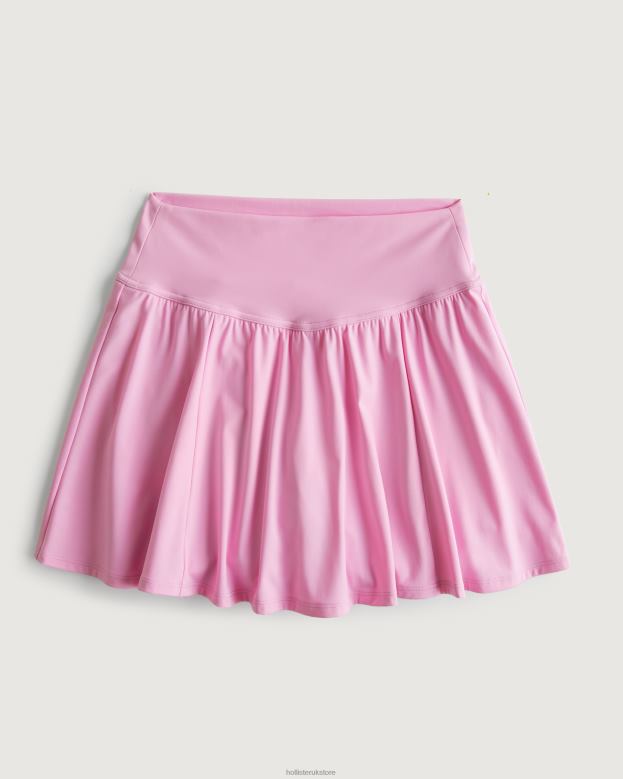 Bottoms Hollister Women Gilly Hicks Active Energize Ultra High-Rise Flutter Skortie 48820666 Light Pink