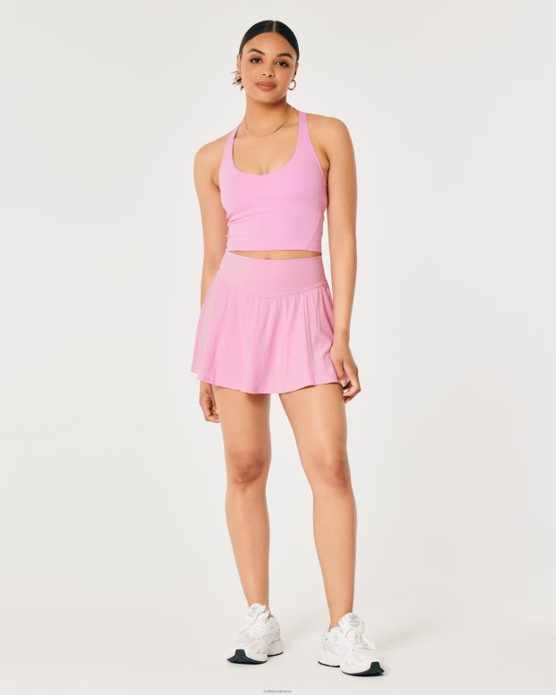 Bottoms Hollister Women Gilly Hicks Active Energize Ultra High-Rise Flutter Skortie 48820666 Light Pink