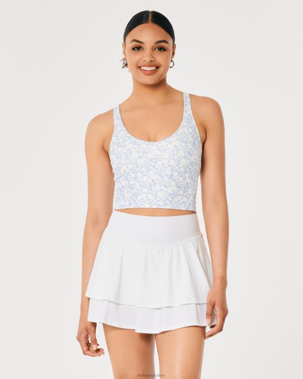 Bottoms Hollister Women Gilly Hicks Active Energize Ultra High-Rise Tiered Skortie 48820627 White