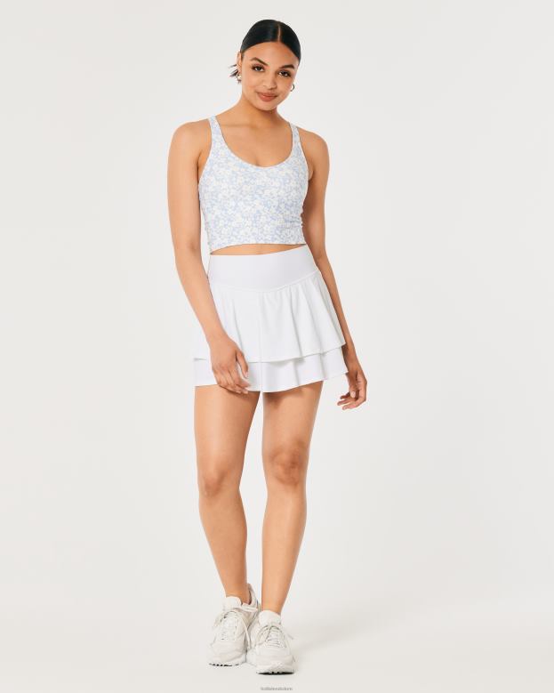 Bottoms Hollister Women Gilly Hicks Active Energize Ultra High-Rise Tiered Skortie 48820627 White