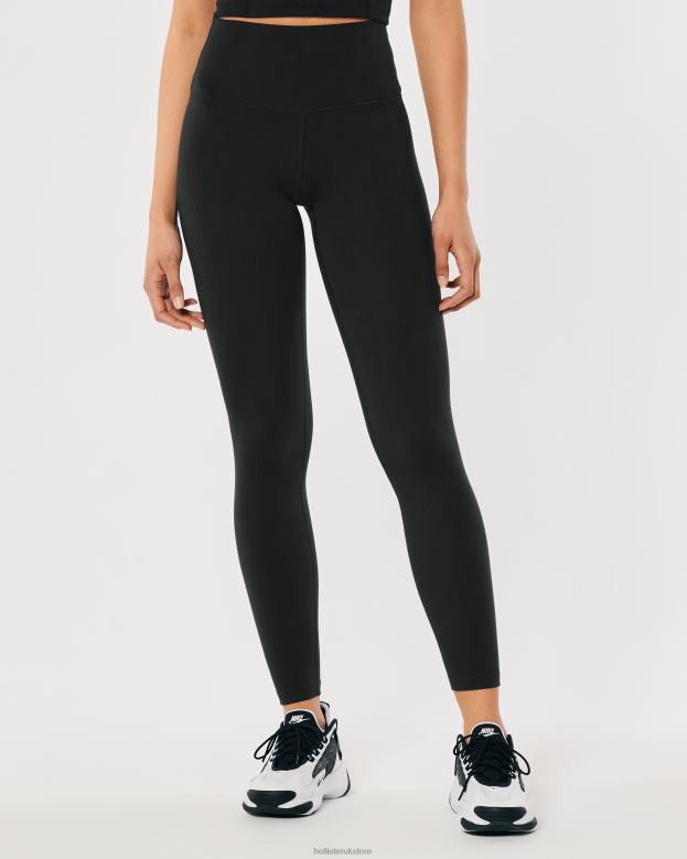Bottoms Hollister Women Gilly Hicks Active Recharge High-Rise 7/8 Leggings 48820633 Black