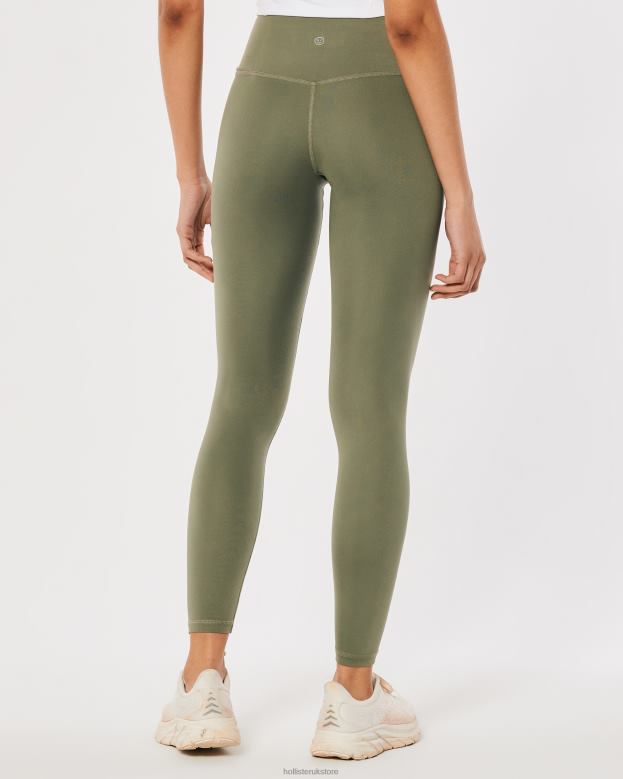 Bottoms Hollister Women Gilly Hicks Active Recharge High-Rise 7/8 Leggings 48820737 Olive Green