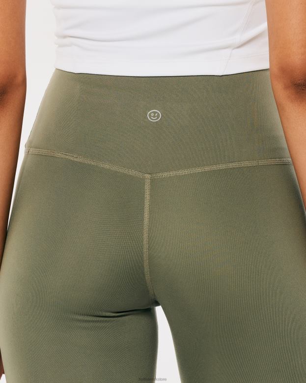 Bottoms Hollister Women Gilly Hicks Active Recharge High-Rise 7/8 Leggings 48820737 Olive Green