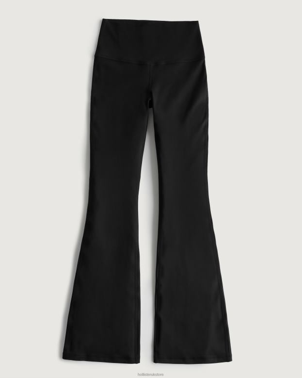 Bottoms Hollister Women Gilly Hicks Active Recharge High-Rise Flare Leggings 48820654 Black