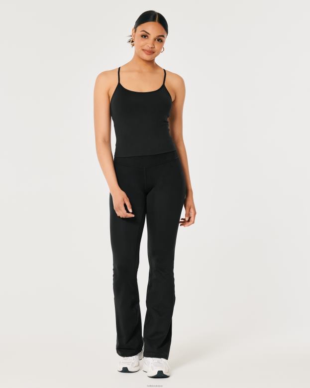 Bottoms Hollister Women Gilly Hicks Active Recharge High-Rise Flare Leggings 48820654 Black
