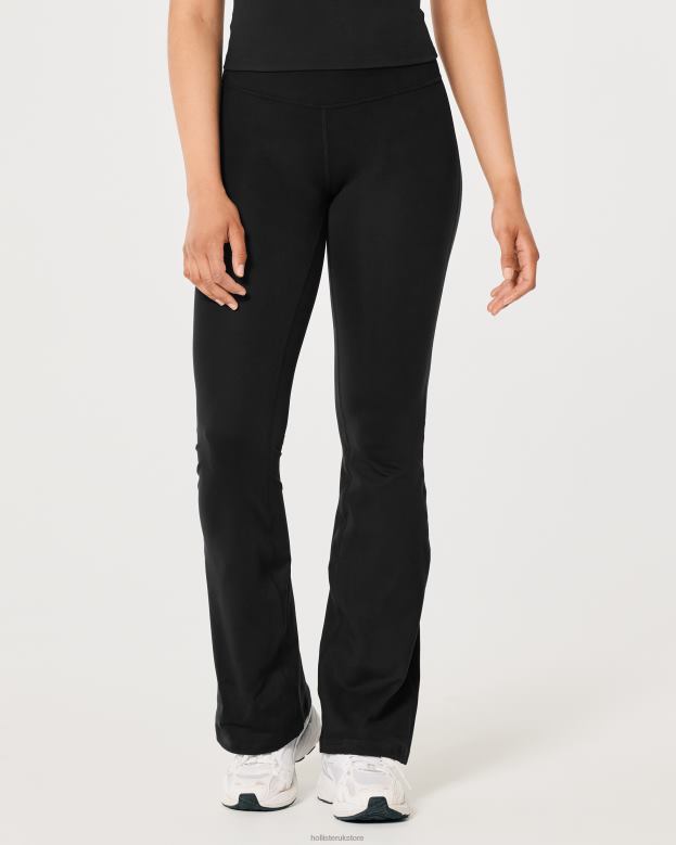 Bottoms Hollister Women Gilly Hicks Active Recharge High-Rise Flare Leggings 48820654 Black
