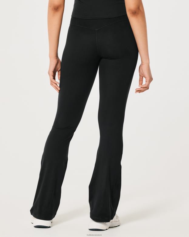 Bottoms Hollister Women Gilly Hicks Active Recharge High-Rise Flare Leggings 48820654 Black