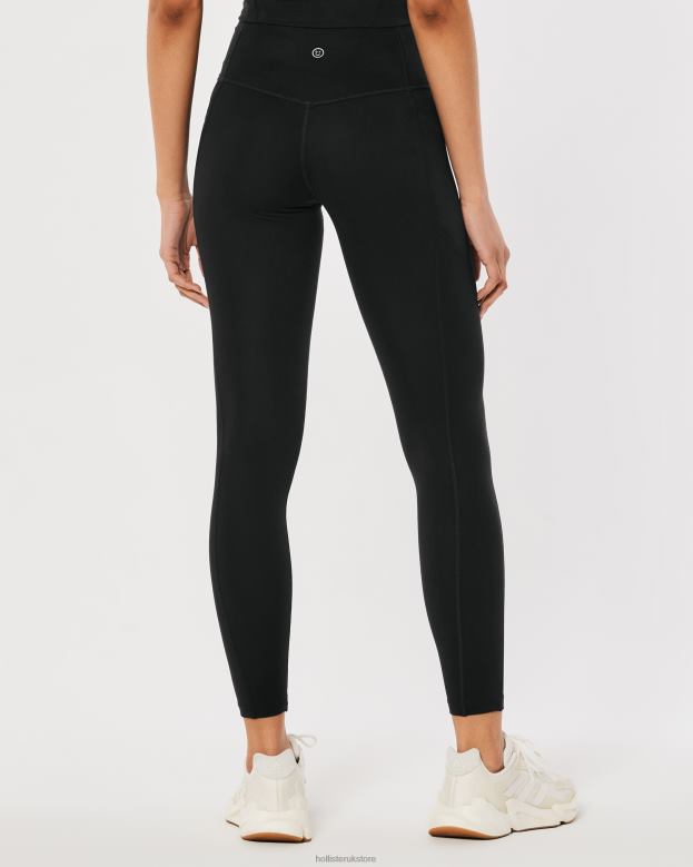 Bottoms Hollister Women Gilly Hicks Active Recharge High-Rise Pocket 7/8 Leggings 48820634 Black