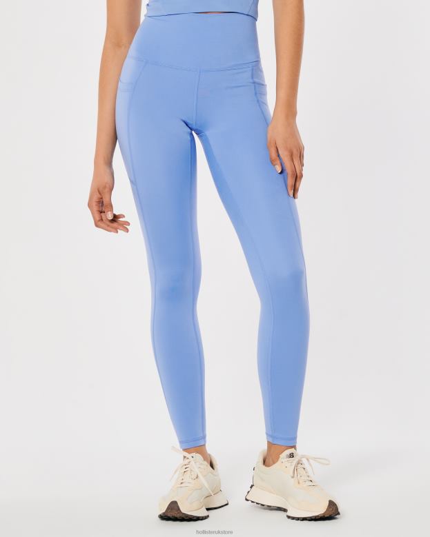 Bottoms Hollister Women Gilly Hicks Active Recharge High-Rise Pocket 7/8 Leggings 48820748 Blue