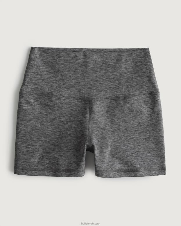 Bottoms Hollister Women Gilly Hicks Active Recharge High-Rise Shortie 3 48820625 Dark Heather Grey