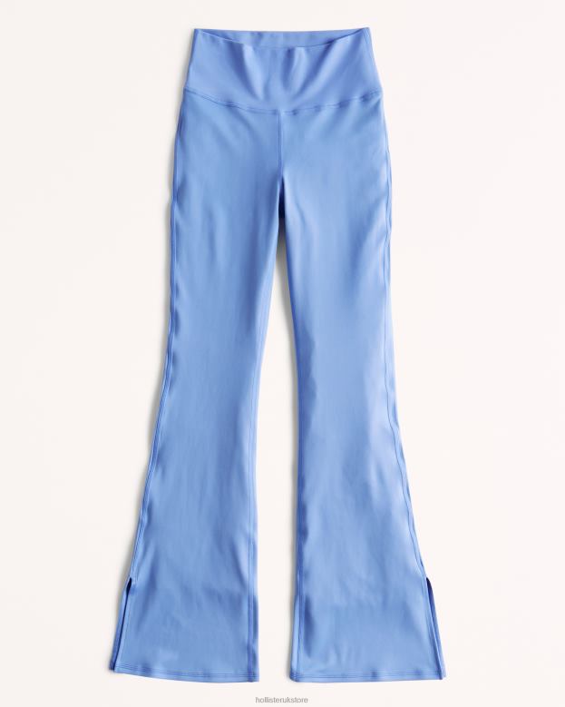 Bottoms Hollister Women Gilly Hicks Active Recharge High-Rise Split-Hem Kick Flare Pants 48820747 Blue