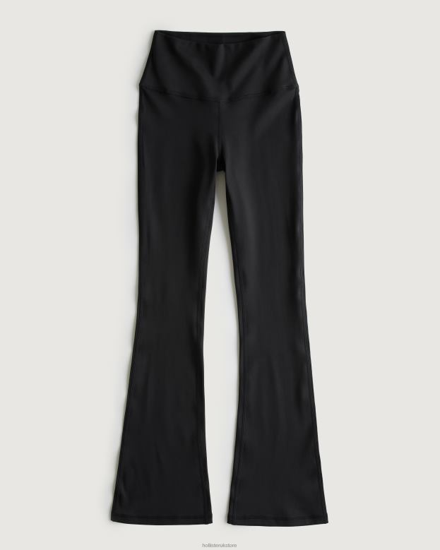 Bottoms Hollister Women Gilly Hicks Active Recharge Mini Flare Legging 48820758 Black