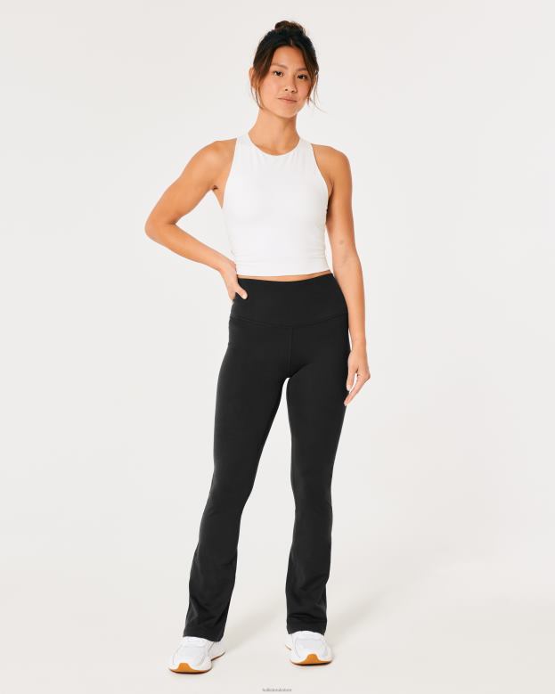 Bottoms Hollister Women Gilly Hicks Active Recharge Mini Flare Legging 48820758 Black