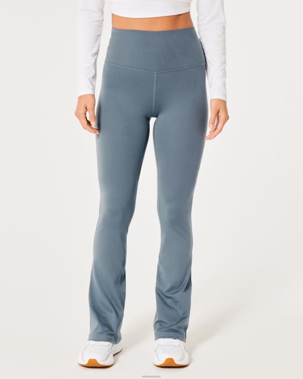 Bottoms Hollister Women Gilly Hicks Active Recharge Mini Flare Legging 48820760 Blue Grey