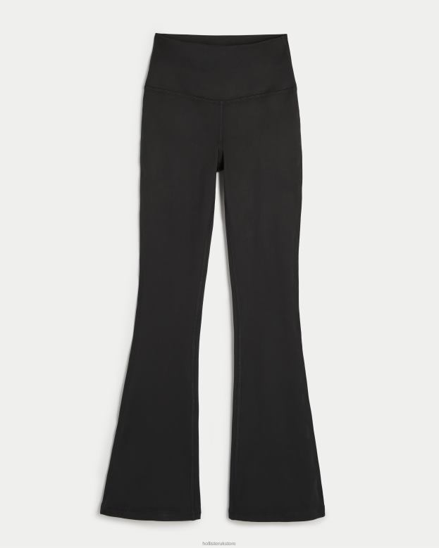 Bottoms Hollister Women Gilly Hicks Active Recharge Mini Flare Leggings 48820700 Black