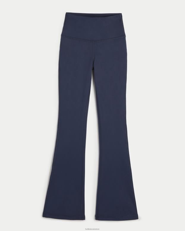 Bottoms Hollister Women Gilly Hicks Active Recharge Mini Flare Leggings 48820730 Dark Blue
