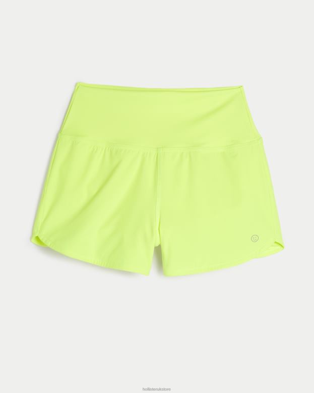 Bottoms Hollister Women Gilly Hicks Active Running Shorts 48820739 Neon Yellow