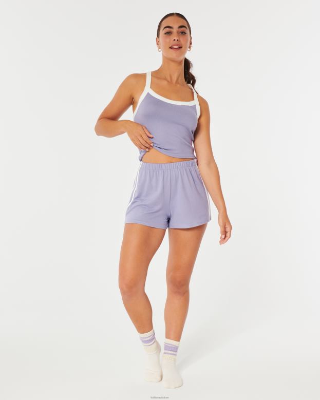 Bottoms Hollister Women Gilly Hicks Cozy Shorts 48820696 Light Purple