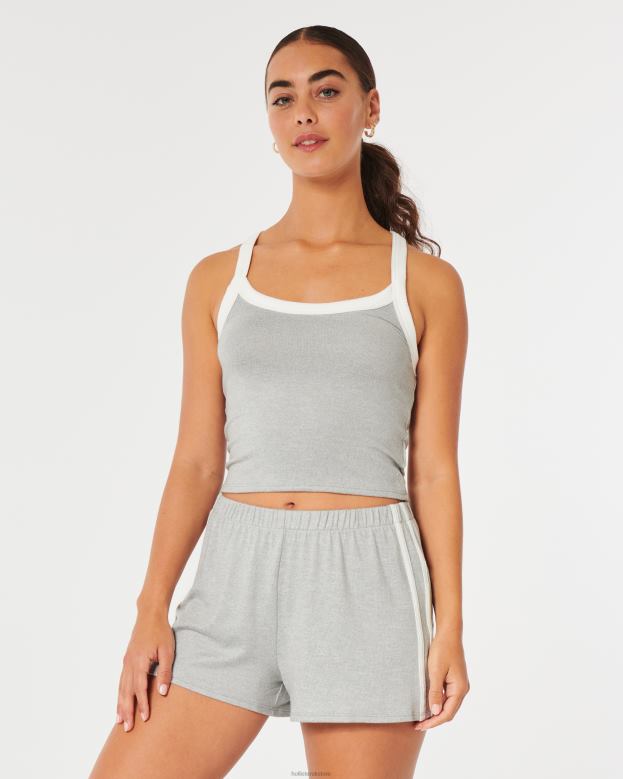 Bottoms Hollister Women Gilly Hicks Cozy Shorts 48820731 Light Heather Grey