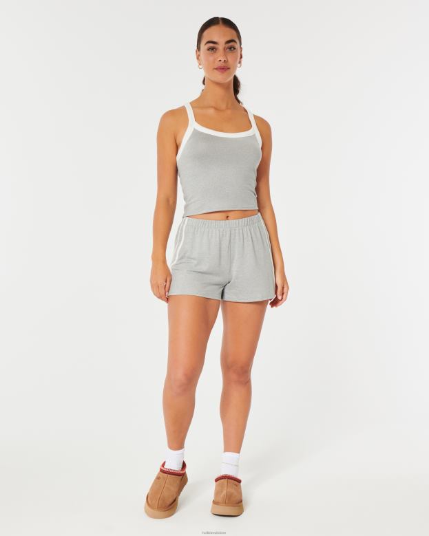 Bottoms Hollister Women Gilly Hicks Cozy Shorts 48820731 Light Heather Grey