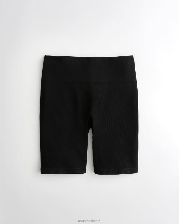 Bottoms Hollister Women Gilly Hicks Go Seamless High-Rise Bike Shorts 48820791 Black