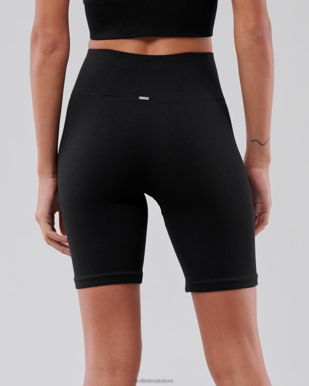 Bottoms Hollister Women Gilly Hicks Go Seamless High-Rise Bike Shorts 48820791 Black