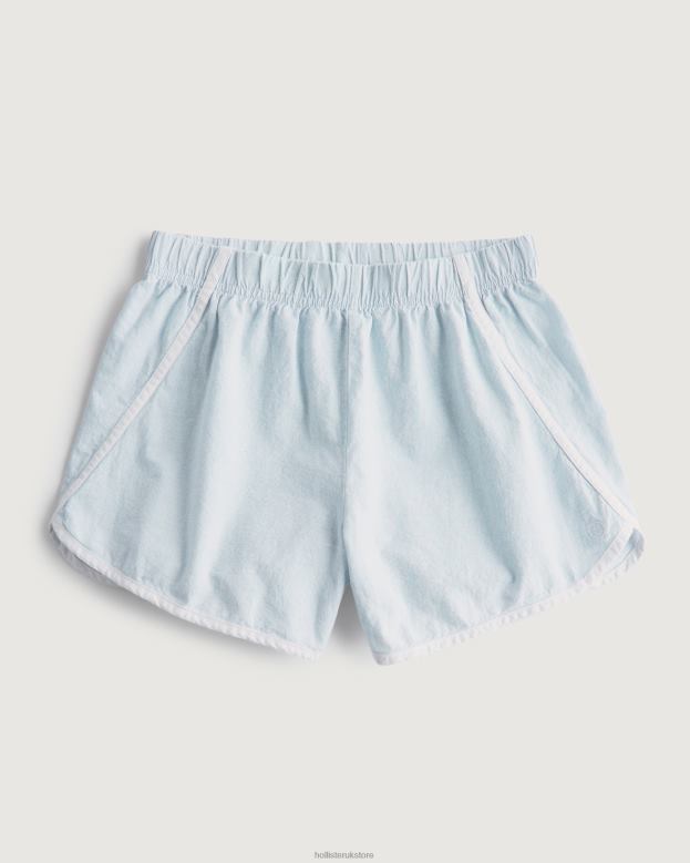 Bottoms Hollister Women Gilly Hicks Lightweight Woven Shorts 48820787 Light Blue