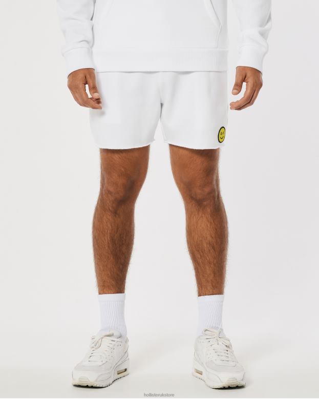 Bottoms Hollister Women Gilly Hicks Smile Series Logo Fleece Shorts 488201408 White