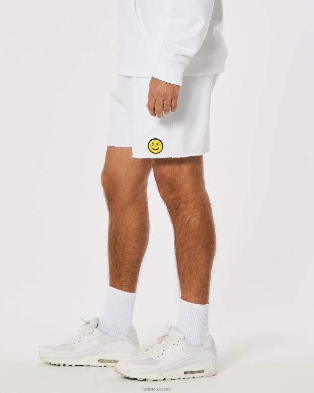 Bottoms Hollister Women Gilly Hicks Smile Series Logo Fleece Shorts 488201408 White