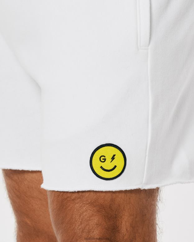 Bottoms Hollister Women Gilly Hicks Smile Series Logo Fleece Shorts 488201408 White