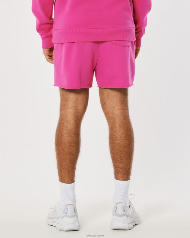 Bottoms Hollister Women Gilly Hicks Smile Series Logo Fleece Shorts 488201409 Dark Pink