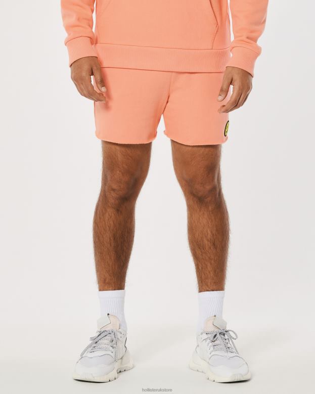 Bottoms Hollister Women Gilly Hicks Smile Series Logo Fleece Shorts 488201410 Coral