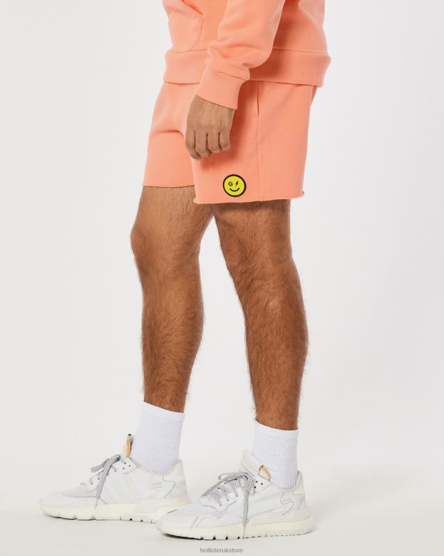 Bottoms Hollister Women Gilly Hicks Smile Series Logo Fleece Shorts 488201410 Coral