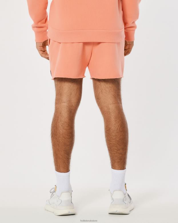 Bottoms Hollister Women Gilly Hicks Smile Series Logo Fleece Shorts 488201410 Coral