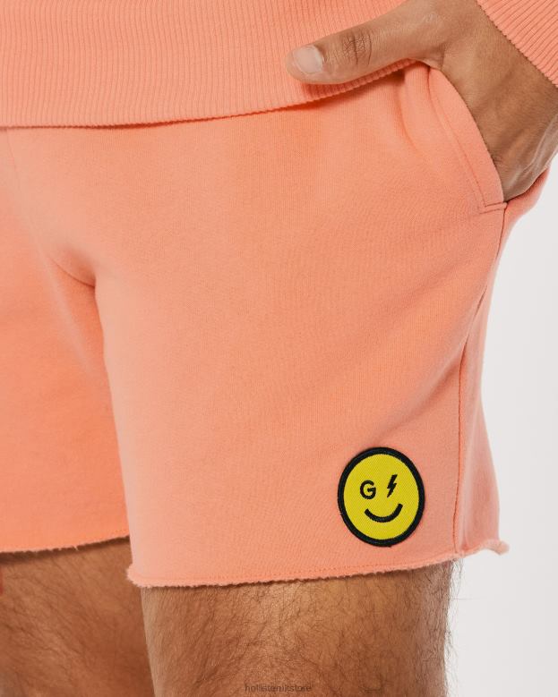 Bottoms Hollister Women Gilly Hicks Smile Series Logo Fleece Shorts 488201410 Coral