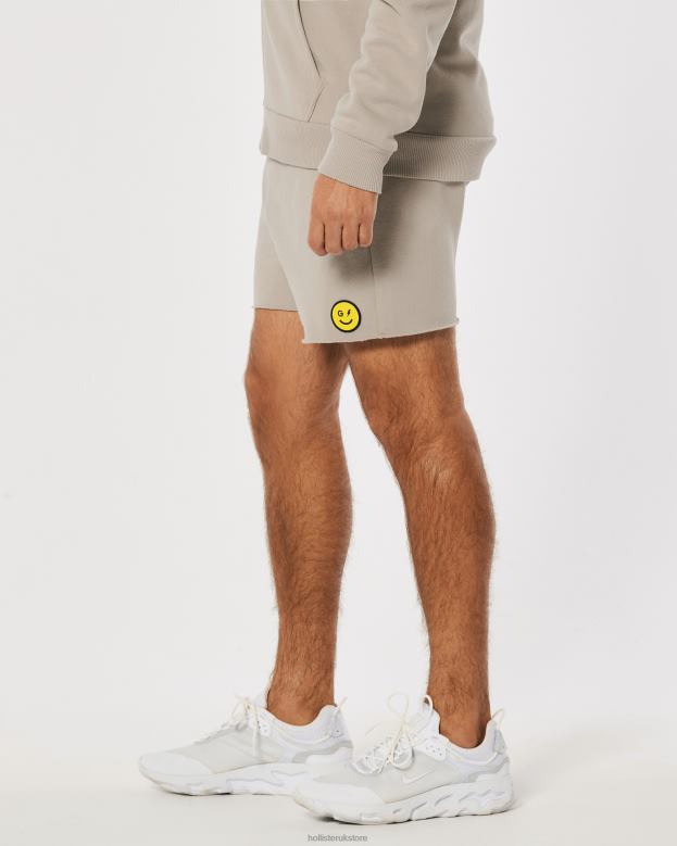 Bottoms Hollister Women Gilly Hicks Smile Series Logo Fleece Shorts 488201411 Light Brown