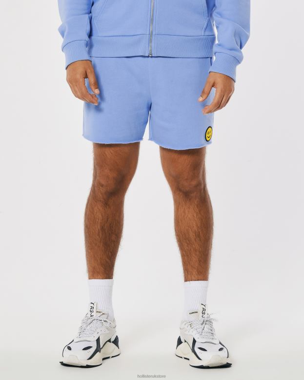 Bottoms Hollister Women Gilly Hicks Smile Series Logo Fleece Shorts 488201412 Blue