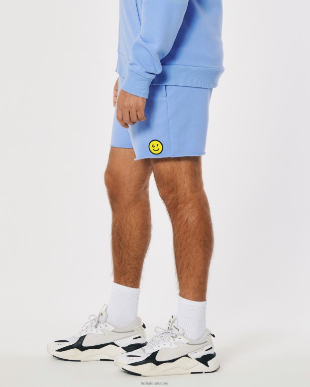 Bottoms Hollister Women Gilly Hicks Smile Series Logo Fleece Shorts 488201412 Blue