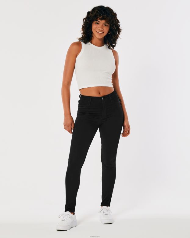Bottoms Hollister Women High-Rise Black Jean Leggings 48820553 Black