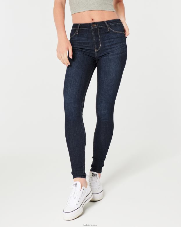 Bottoms Hollister Women High-Rise Dark Wash Jean Leggings 48820522 Dark Wash