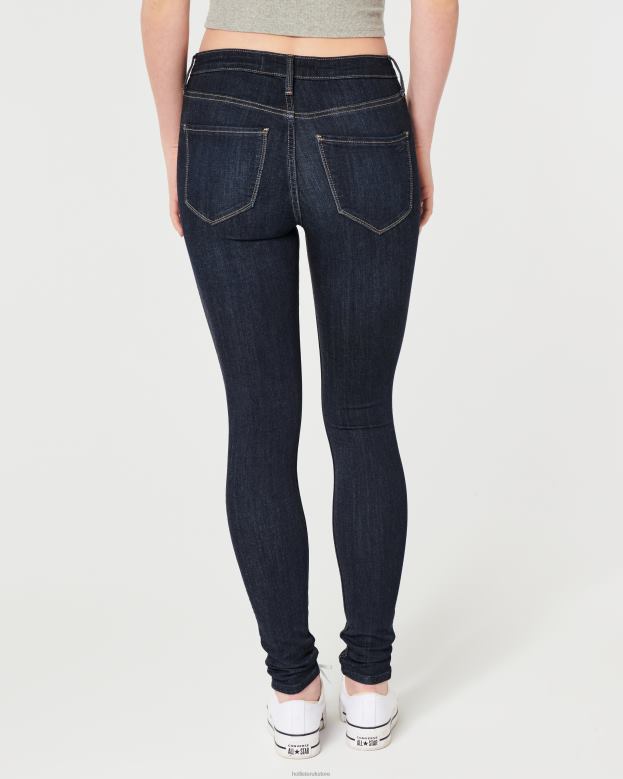 Bottoms Hollister Women High-Rise Dark Wash Jean Leggings 48820522 Dark Wash